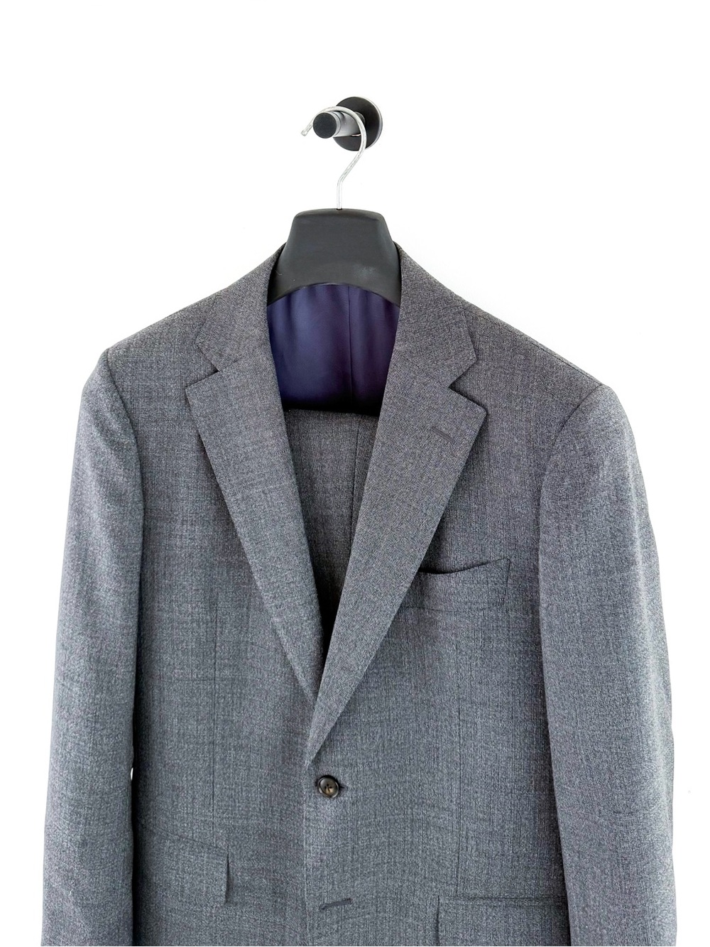 Suitsupply Lazio Slim Fit Italian Pure Wool Suit Gray Men's 40R Jacket Pants - Picture 8 of 16